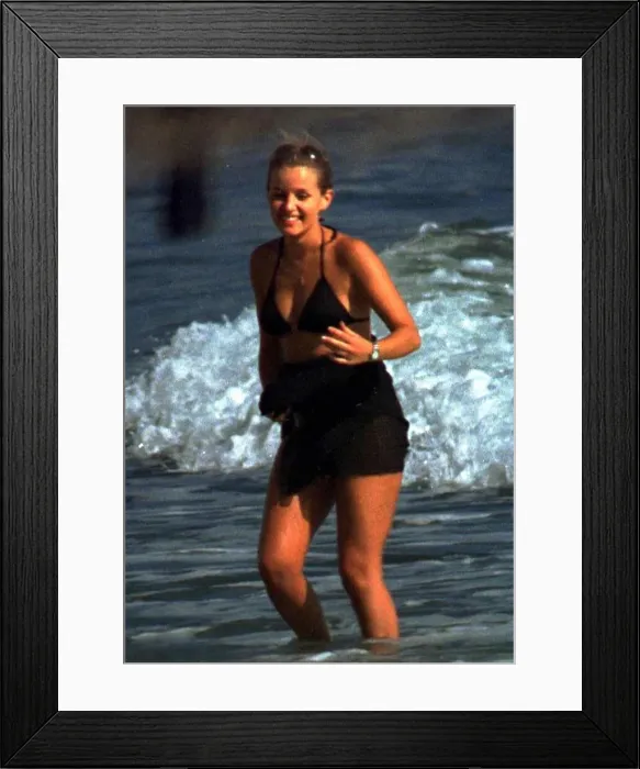 Framed Print : Davinia Murphy Actress on Holiday June 1997 at a resort in Spain on the Costa Del Sol in Framed Print : Davinia Murphy Actress on Holiday June 1997 at a resort in Spain on the Costa Del Sol in