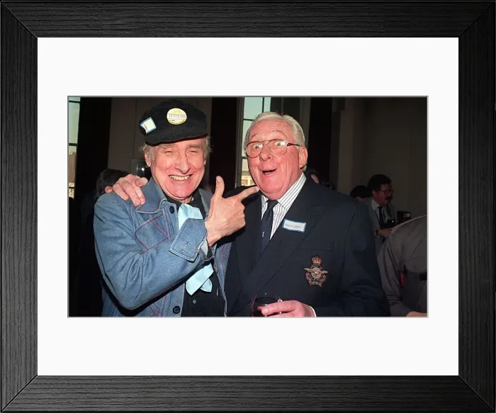 Framed Print : Spike Milligan Actor with Hughie Green at The Imperial War Museum meeting with Framed Print : Spike Milligan Actor with Hughie Green at The Imperial War Museum meeting with