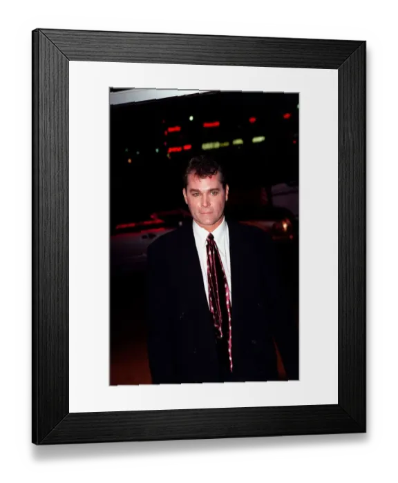 Framed Print : Ray Liotta Actor November 97 At the TV / Photocall for the film Cop Land in which he Framed Print : Ray Liotta Actor November 97 At the TV / Photocall for the film Cop Land in which he
