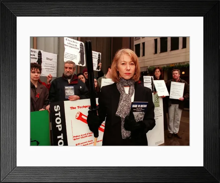 Framed Print : Actress Helen Mirren outside the Director of Public Prosecutions Office where she will Framed Print : Actress Helen Mirren outside the Director of Public Prosecutions Office where she will