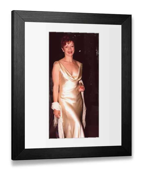 Framed Print : Frances Fisher at film premiere of Titanic 19 November 1997 Actress
