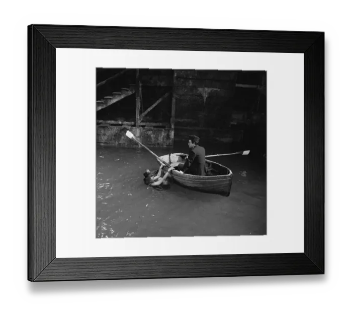 Framed Print : Actors Sophia Loren and Peter Sellers during the filming of a scene from the movie