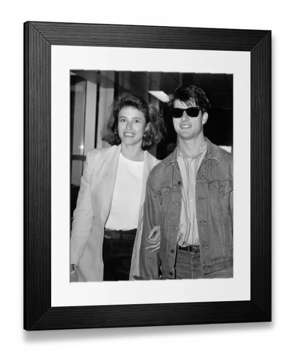 Framed Print : Tom Cruise actor with Mimi Rogers 1987