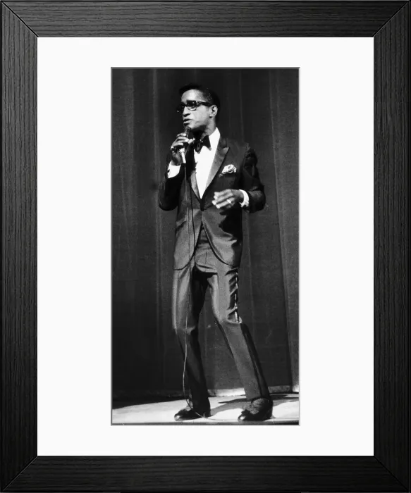 Framed Print : Sammy Davis Jnr American singer / actor on stage 1961 Framed Print : Sammy Davis Jnr American singer / actor on stage 1961