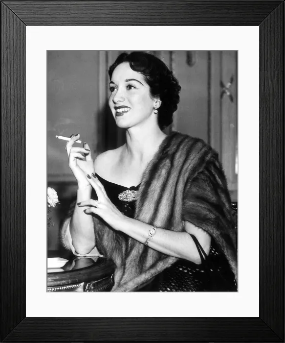 Framed Print : Actress Pat Kirkwood at the Midland Hotel October 1950