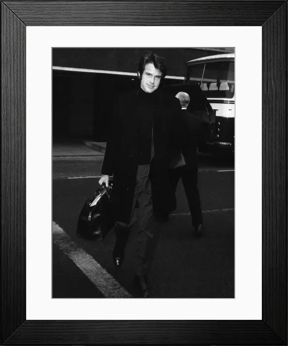 Framed Print : Warren Beatty actor 1967