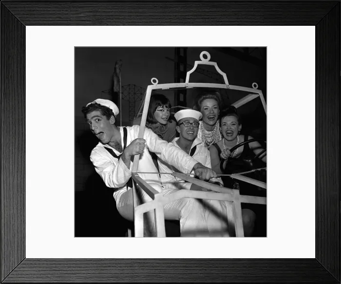 Framed Print : On the Town Musical May 1963 with Elliott Gould Actor - Andrea Jaffe - Franklin Kiser