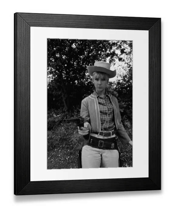 Framed Print : Actress Angela Douglas from the film Carry On Cowboy 1965 Framed Print : Actress Angela Douglas from the film Carry On Cowboy 1965