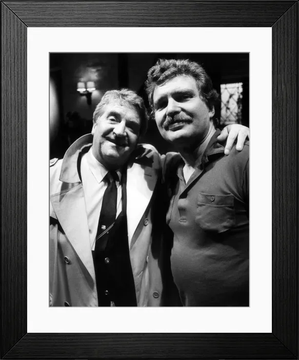 Framed Print : Darren Nesbit, actor, with Peter Adamson - July 1984 at Leeds Grand Theatre Framed Print : Darren Nesbit, actor, with Peter Adamson - July 1984 at Leeds Grand Theatre