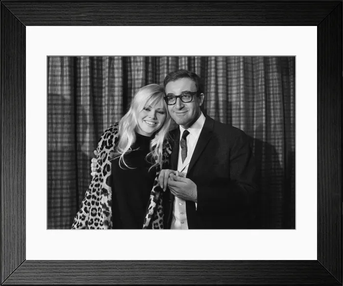 Framed Print : Comedian Peter Sellers with his wife Britt Ekland Framed Print : Comedian Peter Sellers with his wife Britt Ekland