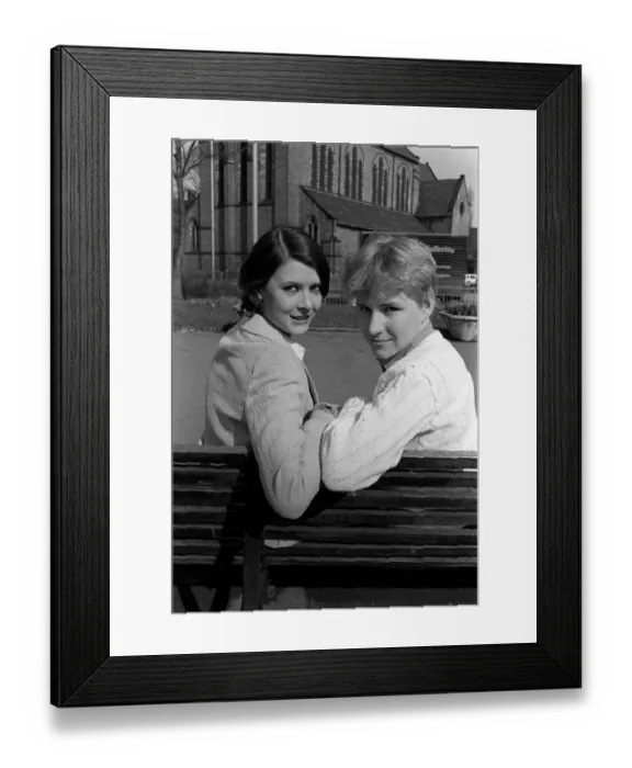 Framed Print : Mark Eadie, March 1980, actor aged 16 years old, pictured with his personal chaperone