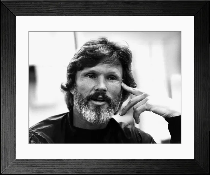 Framed Print : Kris Kristofferson country singer and actor, April 1982 Framed Print : Kris Kristofferson country singer and actor, April 1982