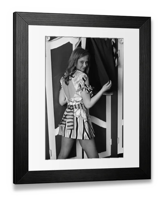 Framed Print : Actress Linda Hayden 1968 On location for the film Baby Love