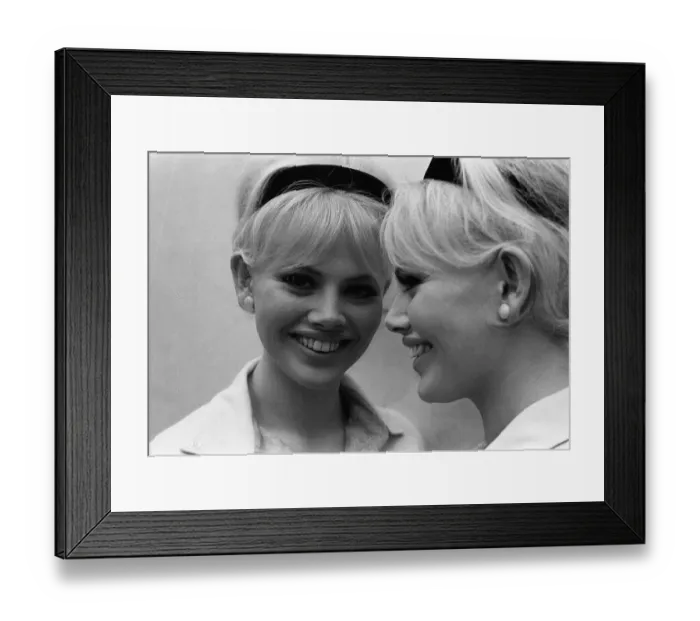 Framed Print : Actress Britt Ekland looking in mirror circa 1960s