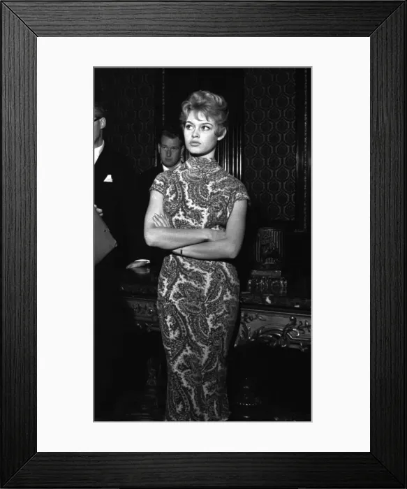 Framed Print : Actress Brigitte Bardot at the Empire Cinema in Leicester Square for rehearsals of