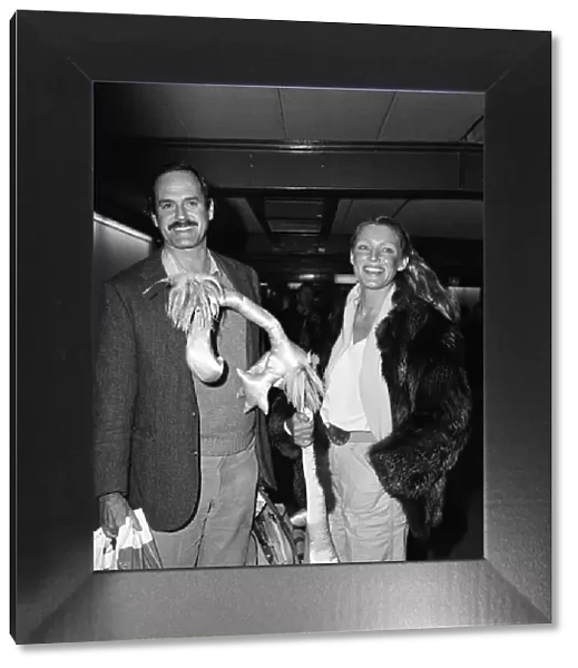 John Cleese actor comedian with wife Barbara Trentham at LAP. 24th February 1981