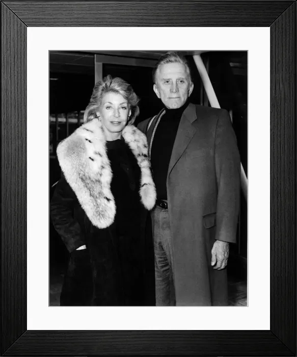 Framed Print : Kirk Douglas actor with wife Anne in March 1985 Framed Print : Kirk Douglas actor with wife Anne in March 1985