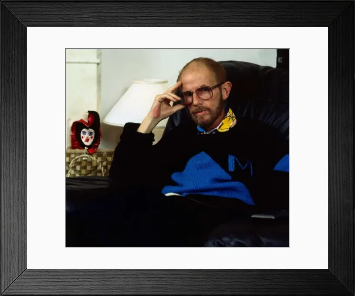 Framed Print : Douglas Lambert sitting at home, November 1986