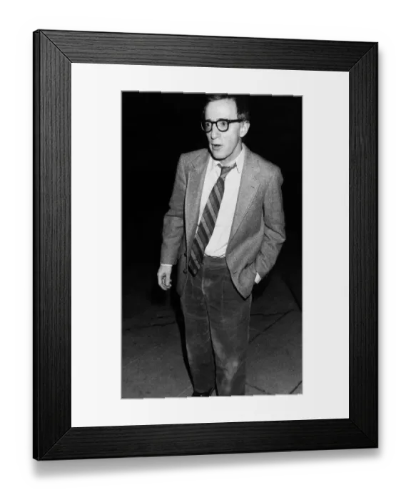 Framed Print : Woody Allen film director actor comedian March 1986 in New York City Framed Print : Woody Allen film director actor comedian March 1986 in New York City