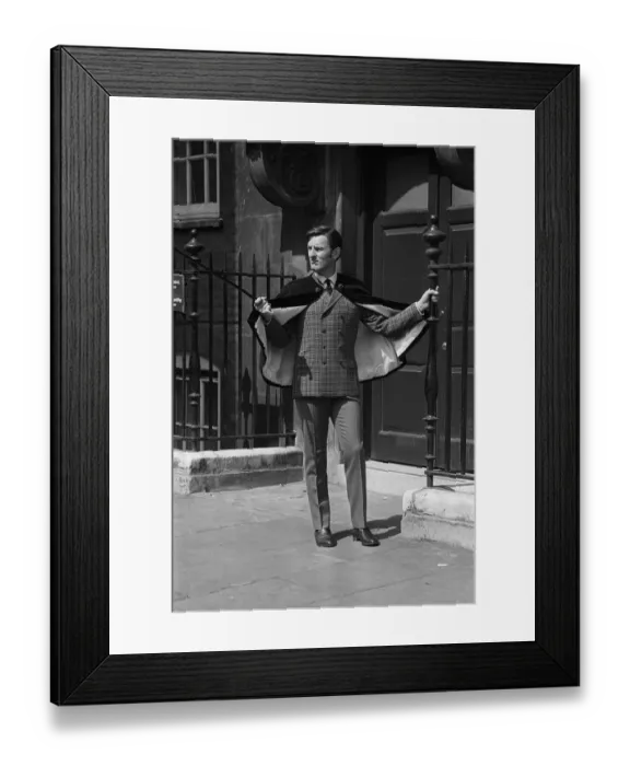 Framed Print : Actor Gerald Harper who stars in the television programme Adam Adamant Lives