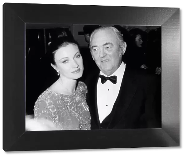 Jane Seymour actress with her father in March 1985