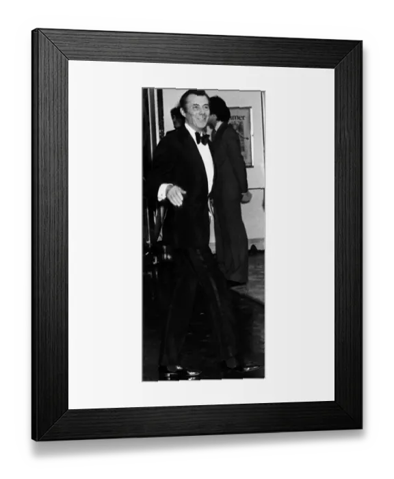 Framed Print : Dirk Bogarde British actor at film premiere in March 1980 for Kramer Vs Kramer