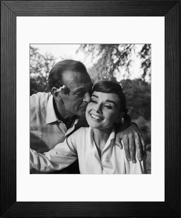 Framed Print : Gary Cooper and Audrey Hepburn making the film Love In the Afternoon September Framed Print : Gary Cooper and Audrey Hepburn making the film Love In the Afternoon September