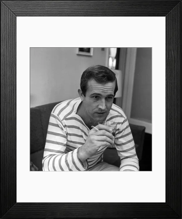 Framed Print : Ian Hendry actor at his home October 1962