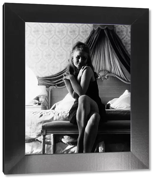 Barbara Bouchet actress in her Kensington hotel 1967