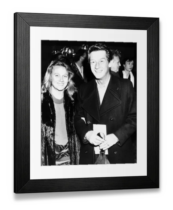 Framed Print : John Hurt British film actor and wife at film premiere in February 1988 Framed Print : John Hurt British film actor and wife at film premiere in February 1988