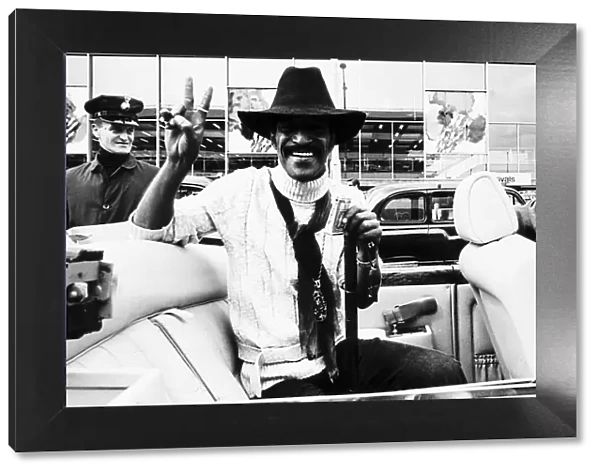 Sammy Davis Jnr singer actor in his new car 1969