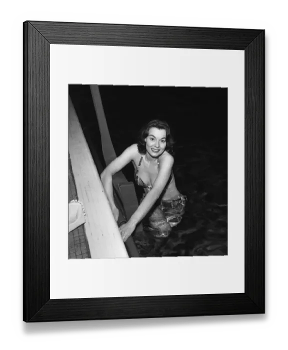 Framed Print : Actress Anne Heywood learning to swim for her role in the film Floods of Fear Framed Print : Actress Anne Heywood learning to swim for her role in the film Floods of Fear