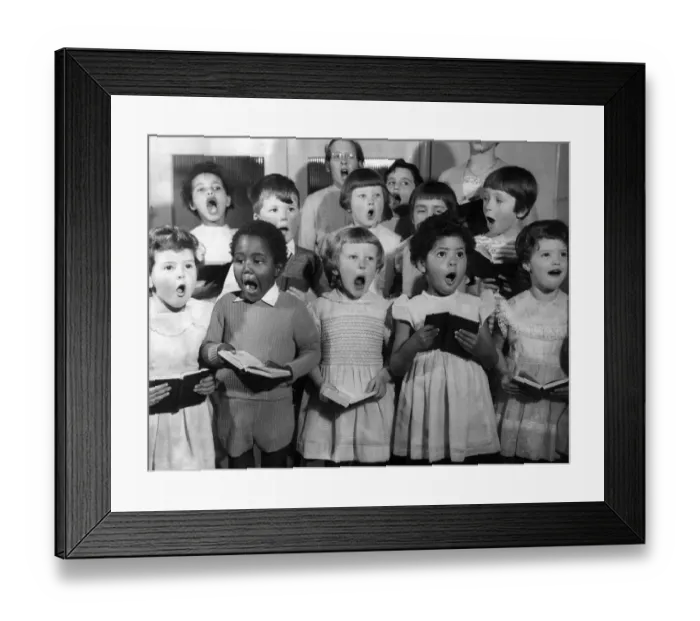 Framed Print : A choir of children sing at the Dr Barnados Farm Hill in Kelvedon Essex Framed Print : A choir of children sing at the Dr Barnados Farm Hill in Kelvedon Essex
