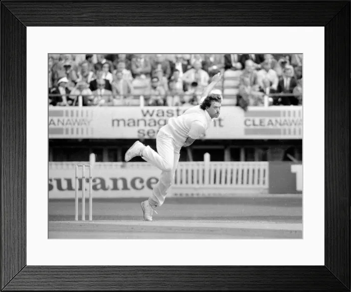 Framed Print : Cricket The Ashes England v Australia 5th Test at Edgbaston August 1985 England Framed Print : Cricket The Ashes England v Australia 5th Test at Edgbaston August 1985 England