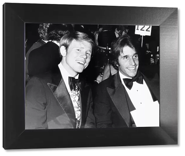 Actor Ron Howard with fellow actor Henry Winkler from the US TV series '