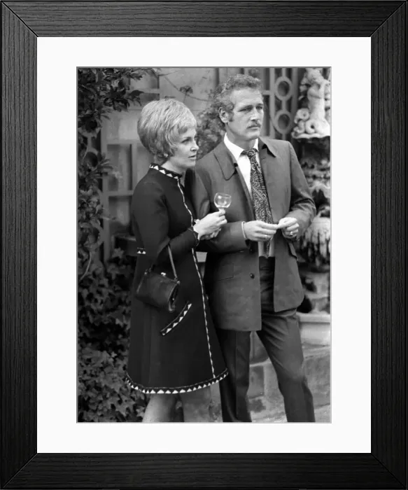 Framed Print : Joanne Woodward and Husband Paul Newman October 1969 At a press conference in Framed Print : Joanne Woodward and Husband Paul Newman October 1969 At a press conference in