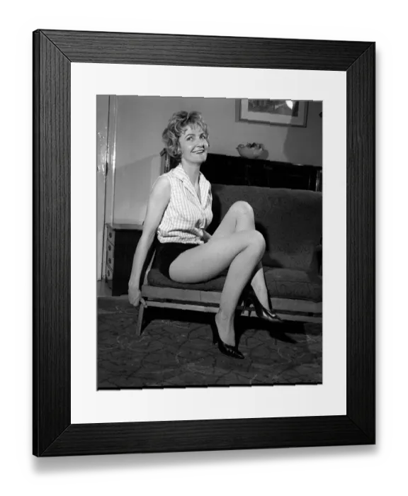 Framed Print : Sheila Hancock April 1961 Actress stiletto A©Mirrorpix Framed Print : Sheila Hancock April 1961 Actress stiletto A©Mirrorpix