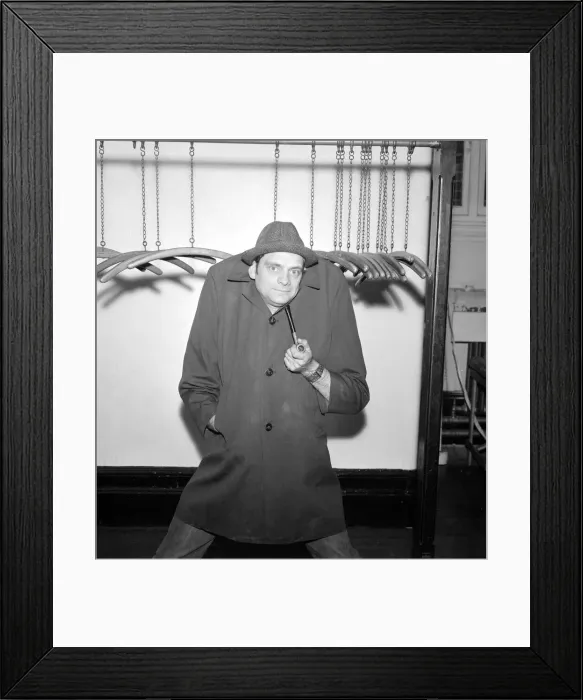 Framed Print : David Jason Actor - September 1974 playing the bumbling spy Edgar Briggs in