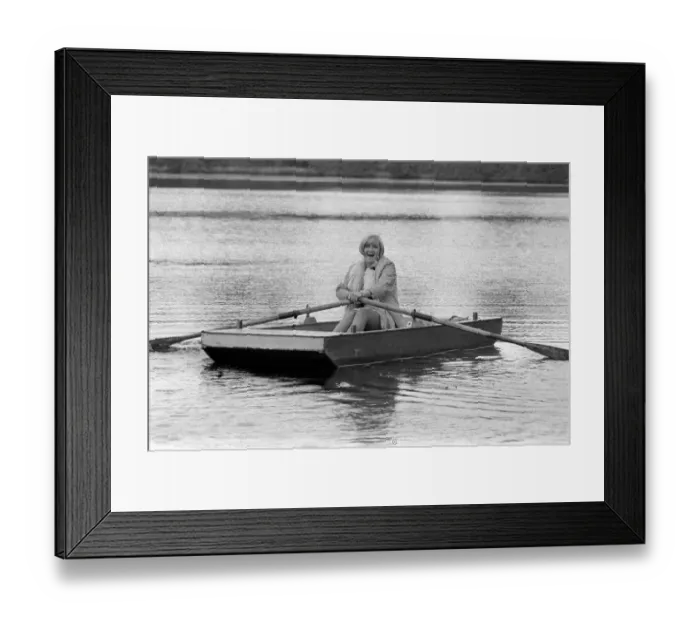 Framed Print : Sheila Hancock Actress 1968 At Liphook Health Farm Pictured Rowing Boat Framed Print : Sheila Hancock Actress 1968 At Liphook Health Farm Pictured Rowing Boat