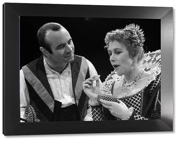 Helen Mirren and Bob Hoskins in Duchess of Malfi theatre play, March 1981
