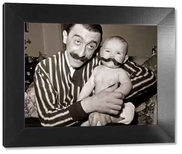 Actor Mario Fabrizi 1961 with his 5 month old baby son Anthony Fabrizi Big