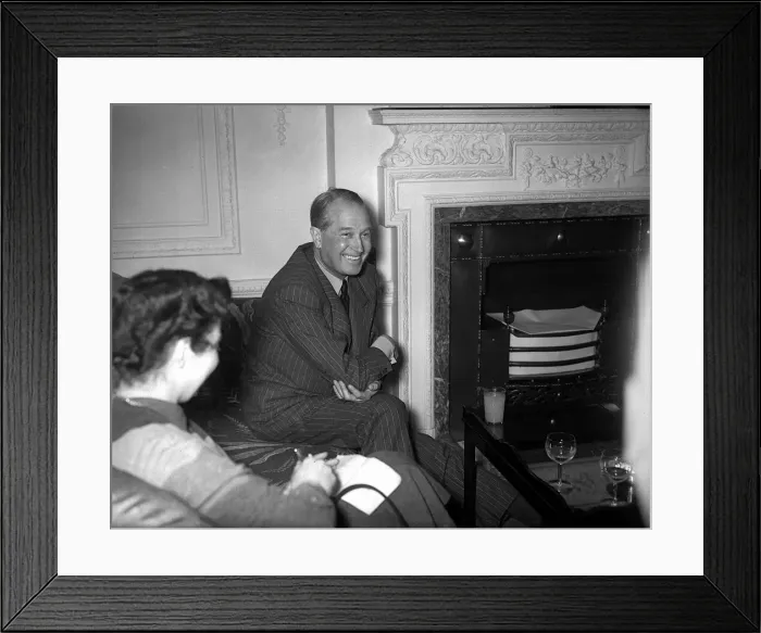 Framed Print : Maurice Chevalier Actor April 1955 Framed Print : Maurice Chevalier Actor April 1955