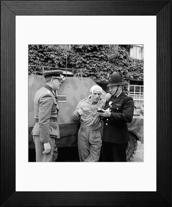 Framed Print : Norman Wisdom actor during the Making of the film The Square Peg