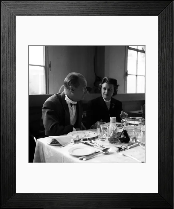 Framed Print : Maurice Chevalier Actor filming at Shepperton for an American TV series June