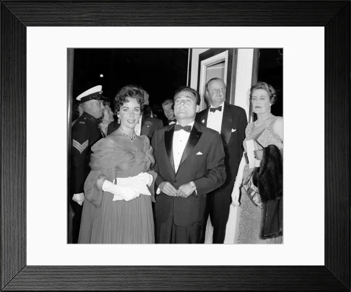 Framed Print : Elizabeth Taylor and Husband Mike Todd at the Premire of Around the World in 80 days Framed Print : Elizabeth Taylor and Husband Mike Todd at the Premire of Around the World in 80 days
