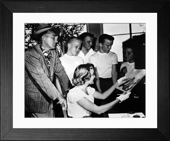 Framed Print : Bing Crosby actor and singer with his children Dbase Framed Print : Bing Crosby actor and singer with his children Dbase