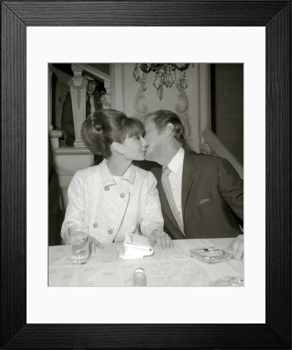 Framed Print : Audrey Hepburn October 1964 With Rex Harrison at the New York Premier of