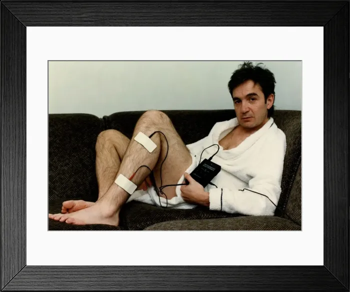 Framed Print : DJ Tiger Tim Stevens 1st July 1990. Pictured using Neuromuscular Stimulator Framed Print : DJ Tiger Tim Stevens 1st July 1990. Pictured using Neuromuscular Stimulator