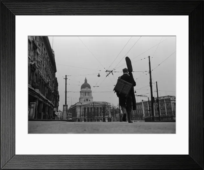 Framed Print : Nottingham City Centre, Saturday Night Sunday Morning Feature 11th - 12th February 1961