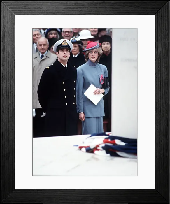 Framed Print : Prince Andrew and Princess Diana attend the unveiling a statue in Whitehall, London Framed Print : Prince Andrew and Princess Diana attend the unveiling a statue in Whitehall, London